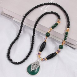 fashion concise noble wind drop temperament lady long necklace 