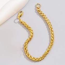 Fashionable and Simple Gold Flower Basket Chain Temperament Men Necklace