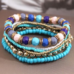 fashion Bohemia noble wind beads multilayer temperament lady bracelet