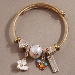 fashion circle Metal all-PurposeDL sweet flowers pendant accessories personali..