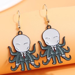 occidental style fashion black concise color cartoon series personality earrin..