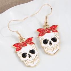 occidental style fashion concise personality bow skull lady earrings