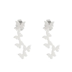 occidental style brief geometry stainless steel ear stud  personality samll ca..