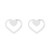 occidental style brief geometry stainless steel ear stud  personality samll cat butterfly love Earring