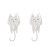 occidental style brief geometry stainless steel ear stud  personality samll cat butterfly love Earring