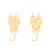 occidental style brief geometry stainless steel ear stud  personality samll cat butterfly love Earring
