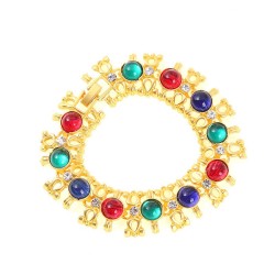 occidental style medium wind luxurious color high gold retro gold bracelet