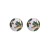 occidental style summer earrings Alloy enamel ear stud woman Round fashion flowers pattern high flowers Earring