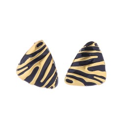 occidental style medium wind earrings geometry triangle retro Alloy pattern br..