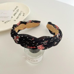 ( black )brief high print Cloth twisted Headband autumn new