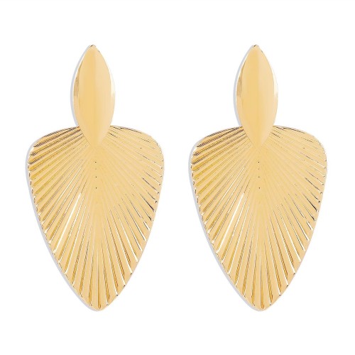 E occidental style fashion Metal pendant earrings  personality exaggerating leaves pattern geometry Earring woman
