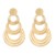 occidental style temperament exaggerating multilayer Round pendant earrings  retro geometry hollow splice Earring