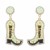 E Cowboy wind flash diamond earrings  creative geometry Alloy beads Street Snap ear stud woman