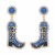E Cowboy wind flash diamond earrings  creative geometry Alloy beads Street Snap ear stud woman