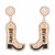 E Cowboy wind flash diamond earrings  creative geometry Alloy beads Street Snap ear stud woman