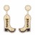 E Cowboy wind flash diamond earrings  creative geometry Alloy beads Street Snap ear stud woman