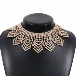 occidental style exaggerating fully-jewelled tassel necklace  temperament eleg..