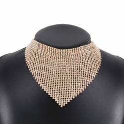 creative retro more row flash diamond necklace  occidental style exaggerating..