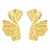 E retro creative silver leaf earrings  fashion exaggerating geometry sector Leaf Earring