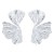 E retro creative silver leaf earrings  fashion exaggerating geometry sector Leaf Earring