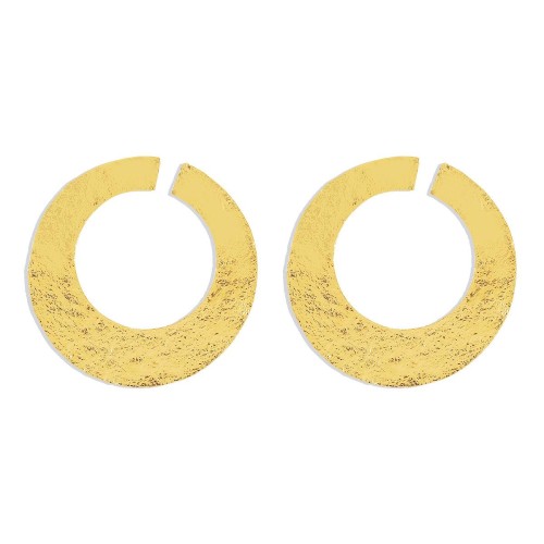 occidental style personality Metal geometry opening ear stud  exaggerating Irregular pattern Round earrings