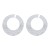 occidental style personality Metal geometry opening ear stud  exaggerating Irregular pattern Round earrings