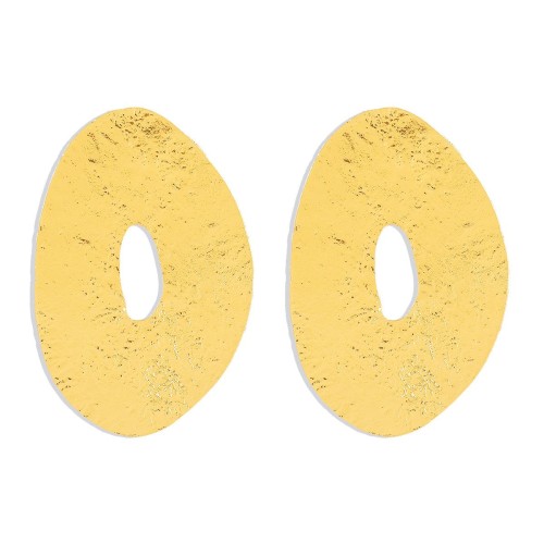E occidental style exaggerating Irregular Round earrings  fashion hollow Metal temperament geometry ear stud
