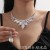  occidental style necklace set fashion high-end crystal necklace earrings two