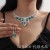  occidental style necklace set fashion high-end crystal necklace earrings two