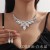  occidental style necklace set fashion high-end crystal necklace earrings two