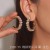  occidental style exaggerating zircon claw chain circle woman Oval eyes Earring trend ba