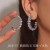  occidental style exaggerating zircon claw chain circle woman Oval eyes Earring trend ba