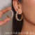  occidental style exaggerating zircon claw chain circle woman Oval eyes Earring trend ba