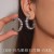  occidental style exaggerating zircon claw chain circle woman Oval eyes Earring trend ba