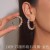  occidental style exaggerating zircon claw chain circle woman Oval eyes Earring trend ba