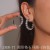  occidental style exaggerating zircon claw chain circle woman Oval eyes Earring trend ba