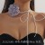 retro exaggerating super big white color flowers  belt Collar belt chain
