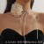 retro exaggerating super big white color flowers  belt Collar belt chain