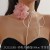 retro exaggerating super big white color flowers  belt Collar belt chain