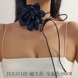 retro exaggerating super big color flowers flowers belt Collar belt chain