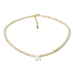 Shells Word crystal beads necklace woman temperament all-Purpose clavicle chai..