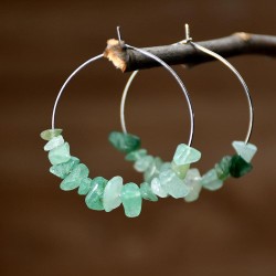 occidental style Irregular gravel crystal earrings woman personality all-Purpo..