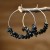 occidental style Irregular gravel crystal earrings woman personality all-Purpose big circle earring si