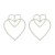 Double love earrings  occidental style fashion Street Snap Rhinestone ear stud woman earrings