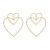 Double love earrings  occidental style fashion Street Snap Rhinestone ear stud woman earrings