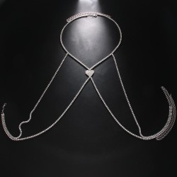 new chain lady love Rhinestone chain occidental stylebody chain