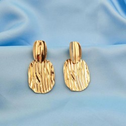 occidental style new vertical pattern Double Oval fashion personality Earring ..