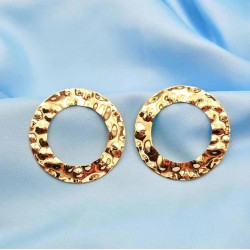 occidental style fashion personality high brief new circle Earring gold patter..