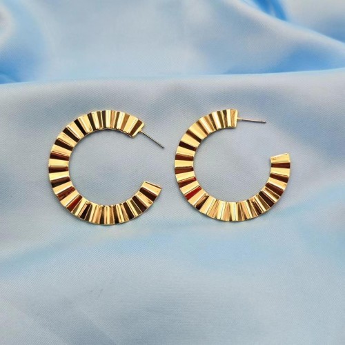 occidental style fashion personality high geometry circle temperament Metal Earring annular brief earrings