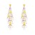 occidental style summer fashion retro color gem long style tassel Alloy earring woman personality all-Purpose